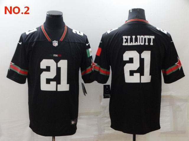 Men's Dallas Cowboys #21 Ezekiel Elliott Jerseys NO.2;